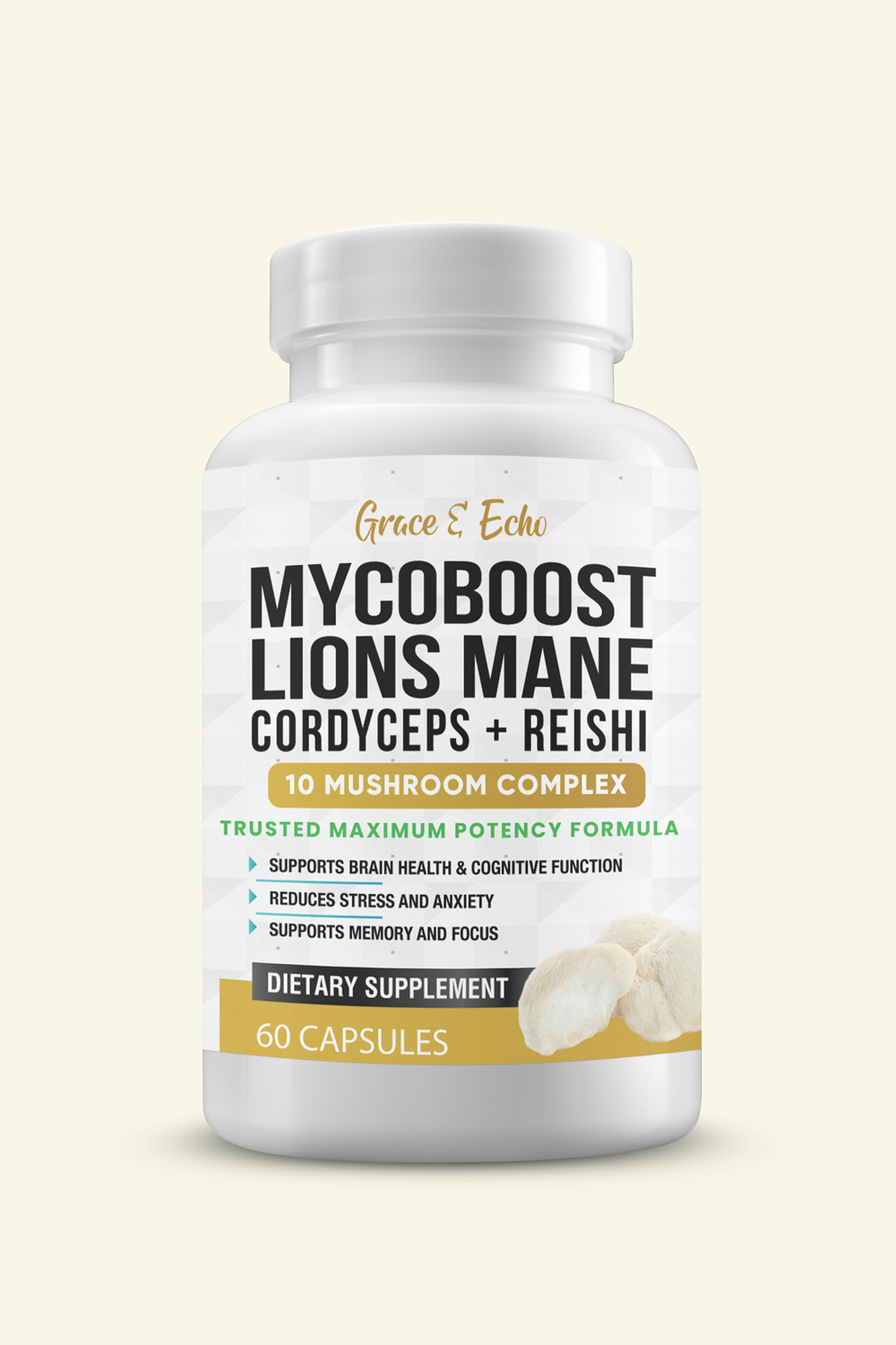 MycoBoost - Lion's Mane + Cordyceps + Reishi, 10 Mushroom Complex